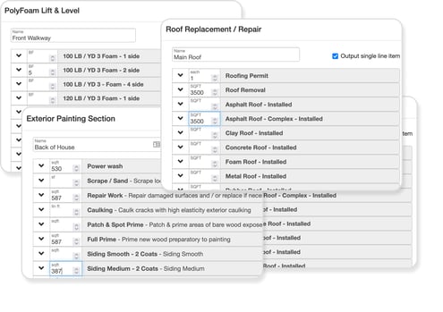 Trade Specific Estimating Templates